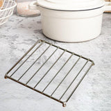Maxbell Iron Trivet Meat Rack Square Metal Mat for Pots and Pan for Kitchen Pans Bar B