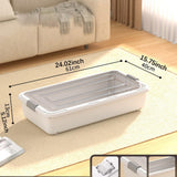 Maxbell Under Bed Storage Sturdy Heavy Duty Easy Pull Out Underbed Storage Container 61cmx40cmx13cm