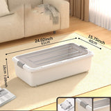 Maxbell Under Bed Storage Sturdy Heavy Duty Easy Pull Out Underbed Storage Container 61cmx40cmx18cm