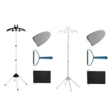 Maxbell Garment Steamer Rack Folding Steamer Hanger Stand for Retail Hotel Cloakroom Black