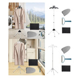 Maxbell Garment Steamer Rack Folding Steamer Hanger Stand for Retail Hotel Cloakroom Black