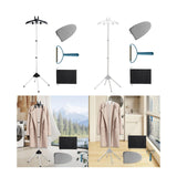 Maxbell Garment Steamer Rack Folding Steamer Hanger Stand for Retail Hotel Cloakroom Black