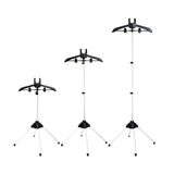 Maxbell Garment Steamer Rack Folding Steamer Hanger Stand for Retail Hotel Cloakroom Black