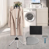 Maxbell Garment Steamer Rack Folding Steamer Hanger Stand for Retail Hotel Cloakroom Black