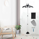 Maxbell Garment Steamer Rack Folding Steamer Hanger Stand for Retail Hotel Cloakroom Black