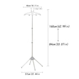 Maxbell Garment Steamer Rack Folding Steamer Hanger Stand for Retail Hotel Cloakroom Gray