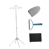 Maxbell Garment Steamer Rack Folding Steamer Hanger Stand for Retail Hotel Cloakroom Gray