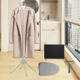 Maxbell Garment Steamer Rack Folding Steamer Hanger Stand for Retail Hotel Cloakroom Gray