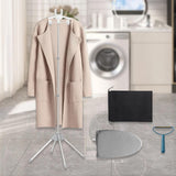 Maxbell Garment Steamer Rack Folding Steamer Hanger Stand for Retail Hotel Cloakroom Gray