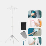 Maxbell Garment Steamer Rack Folding Steamer Hanger Stand for Retail Hotel Cloakroom Gray