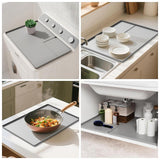 Maxbell Washing Machine Cover Protector Pad AntiSlip Reusable for Dryer Laundry Home Grey