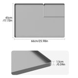 Maxbell Washing Machine Cover Protector Pad AntiSlip Reusable for Dryer Laundry Home Grey