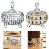 Maxbell Candy Jar with Lid 685ml Elegant Home Decoration for Food Wedding Chocolates Clear