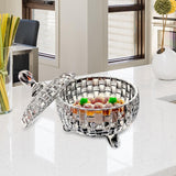 Maxbell Candy Jar with Lid 685ml Elegant Home Decoration for Food Wedding Chocolates Clear
