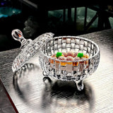 Maxbell Candy Jar with Lid 685ml Elegant Home Decoration for Food Wedding Chocolates Clear