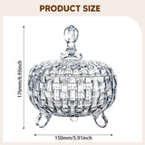 Maxbell Candy Jar with Lid 685ml Elegant Home Decoration for Food Wedding Chocolates Clear
