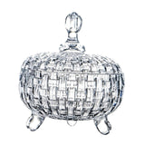 Maxbell Candy Jar with Lid 685ml Elegant Home Decoration for Food Wedding Chocolates Clear