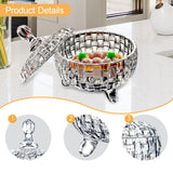 Maxbell Candy Jar with Lid 685ml Elegant Home Decoration for Food Wedding Chocolates Clear