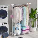 Maxbell Freestanding Clothing Rack with Storage Shelf for Living Room Balcony Retail