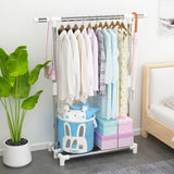 Maxbell Freestanding Clothing Rack with Storage Shelf for Living Room Balcony Retail