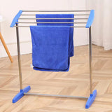 Maxbell Clothes Drying Rack Sturdy Versatile Garment Rack for Dorm Hotel Living Room Blue