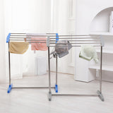 Maxbell Clothes Drying Rack Sturdy Versatile Garment Rack for Dorm Hotel Living Room Blue