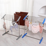Maxbell Clothes Drying Rack Sturdy Versatile Garment Rack for Dorm Hotel Living Room Blue