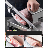 Maxbell Frozen Meat Slicer Easy to Clean Adjustable Meat Cutter for Hot Pot BBQ Home