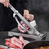 Maxbell Frozen Meat Slicer Easy to Clean Adjustable Meat Cutter for Hot Pot BBQ Home