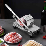 Maxbell Frozen Meat Slicer Easy to Clean Adjustable Meat Cutter for Hot Pot BBQ Home