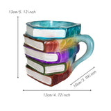 Maxbell Painted Book Mug, Novelty 3D Painted Books Coffee Mug, Unique Stack  Style A