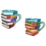 Maxbell Painted Book Mug, Novelty 3D Painted Books Coffee Mug, Unique Stack  Style A
