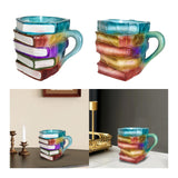 Maxbell Painted Book Mug, Novelty 3D Painted Books Coffee Mug, Unique Stack  Style A