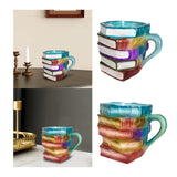 Maxbell Painted Book Mug, Novelty 3D Painted Books Coffee Mug, Unique Stack  Style A