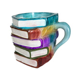 Maxbell Painted Book Mug, Novelty 3D Painted Books Coffee Mug, Unique Stack  Style A