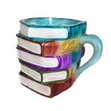Maxbell Painted Book Mug, Novelty 3D Painted Books Coffee Mug, Unique Stack  Style A