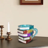 Maxbell Painted Book Mug, Novelty 3D Painted Books Coffee Mug, Unique Stack  Style A