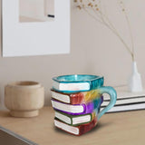 Maxbell Painted Book Mug, Novelty 3D Painted Books Coffee Mug, Unique Stack  Style A