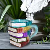 Maxbell Painted Book Mug, Novelty 3D Painted Books Coffee Mug, Unique Stack  Style A