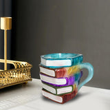 Maxbell Painted Book Mug, Novelty 3D Painted Books Coffee Mug, Unique Stack  Style A