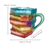Maxbell Painted Book Mug, Novelty 3D Painted Books Coffee Mug, Unique Stack  Style B