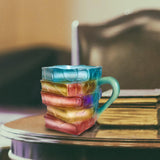 Maxbell Painted Book Mug, Novelty 3D Painted Books Coffee Mug, Unique Stack  Style B