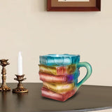 Maxbell Painted Book Mug, Novelty 3D Painted Books Coffee Mug, Unique Stack  Style B