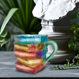 Maxbell Painted Book Mug, Novelty 3D Painted Books Coffee Mug, Unique Stack  Style B