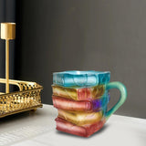 Maxbell Painted Book Mug, Novelty 3D Painted Books Coffee Mug, Unique Stack  Style B