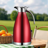 Maxbell Stainless Steel Coffee Carafe Hot Water Dispenser for Lemonade Milk Beverage Red