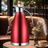 Maxbell Stainless Steel Coffee Carafe Hot Water Dispenser for Lemonade Milk Beverage Red