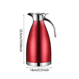 Maxbell Stainless Steel Coffee Carafe Hot Water Dispenser for Lemonade Milk Beverage Red