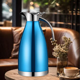 Maxbell Stainless Steel Coffee Carafe Hot Water Dispenser for Lemonade Milk Beverage Blue