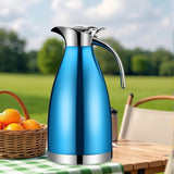 Maxbell Stainless Steel Coffee Carafe Hot Water Dispenser for Lemonade Milk Beverage Blue
